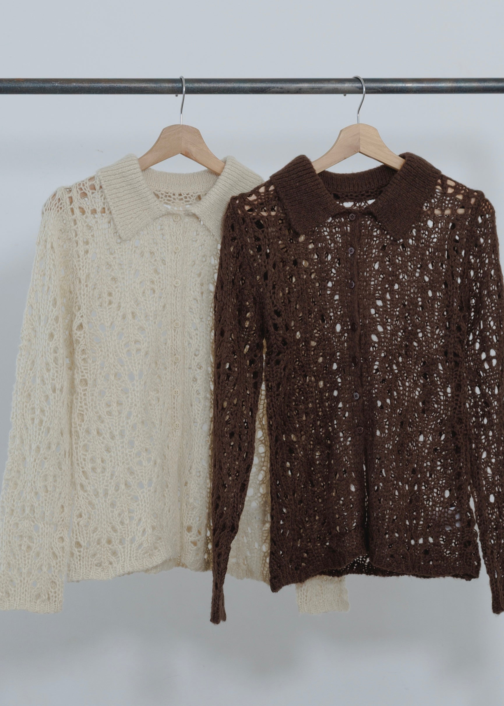 OPENWORK MOHAIR CARDIGAN
