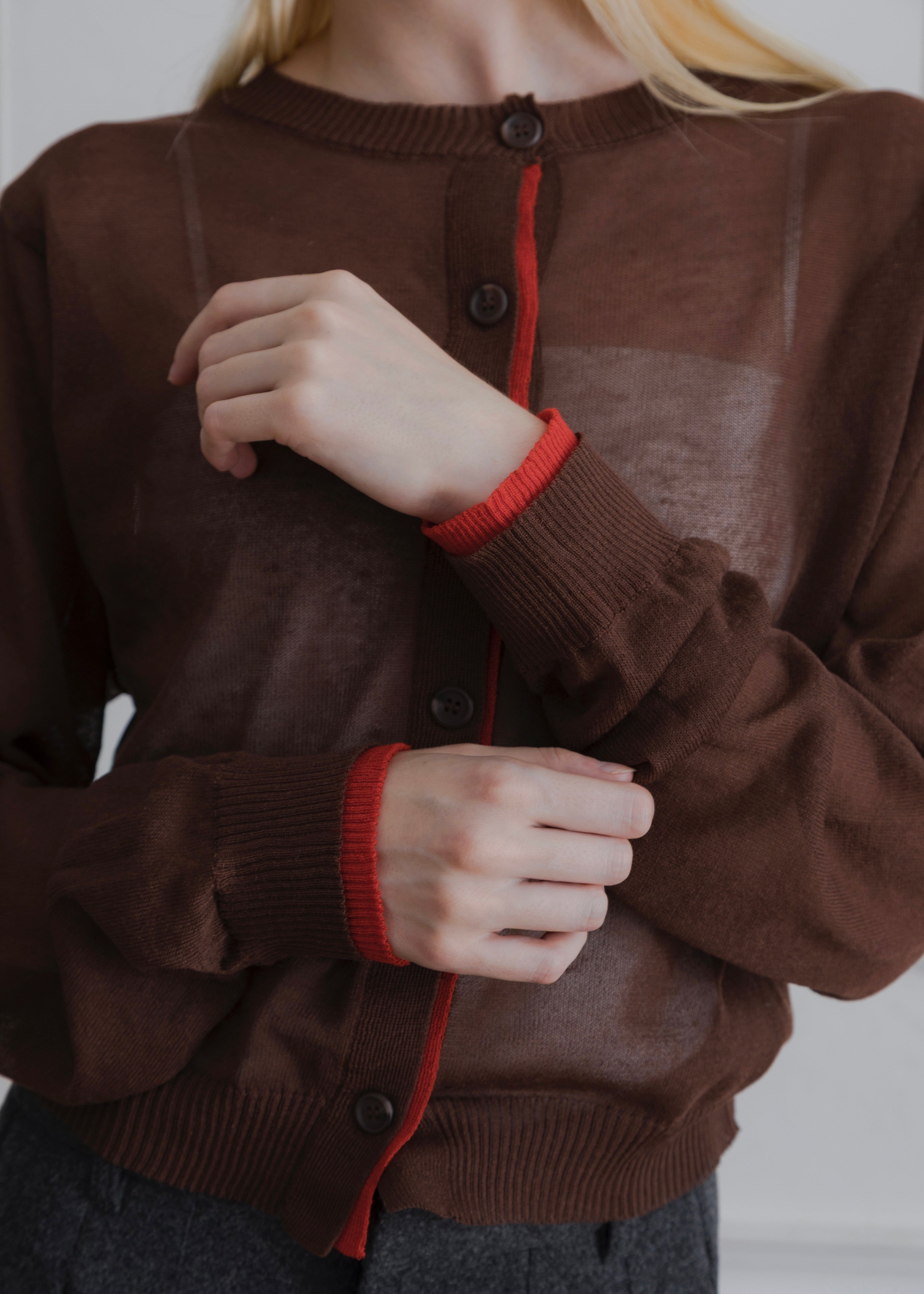 SHEER KNIT CARDIGAN