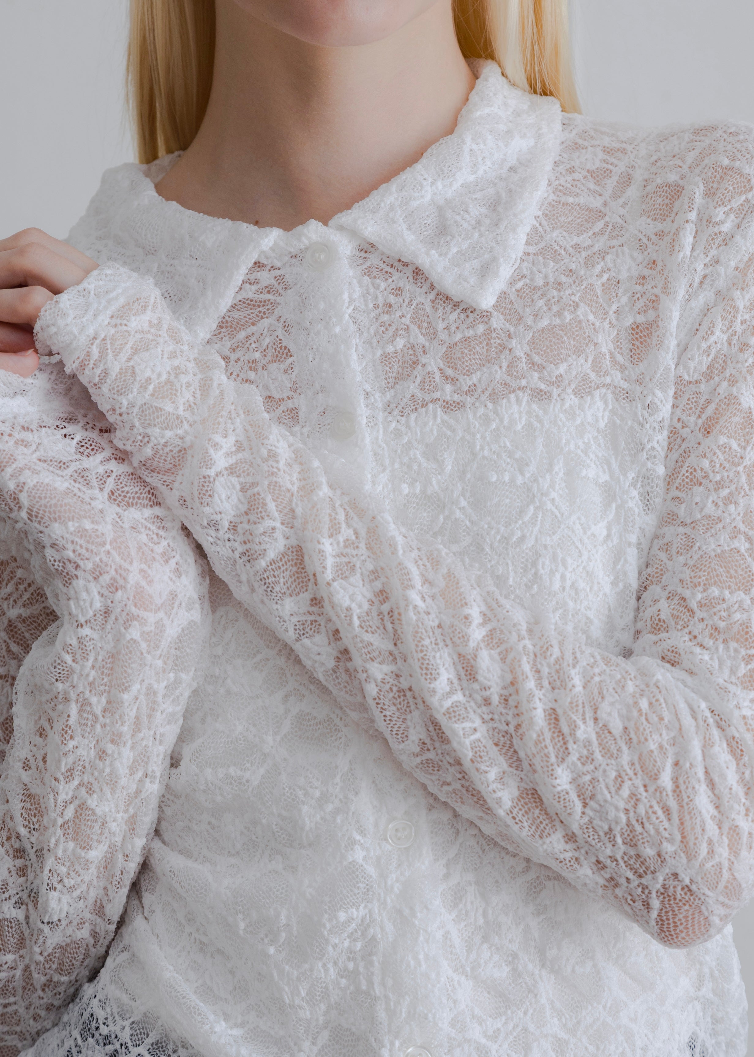 STRETCH LACE SHIRT