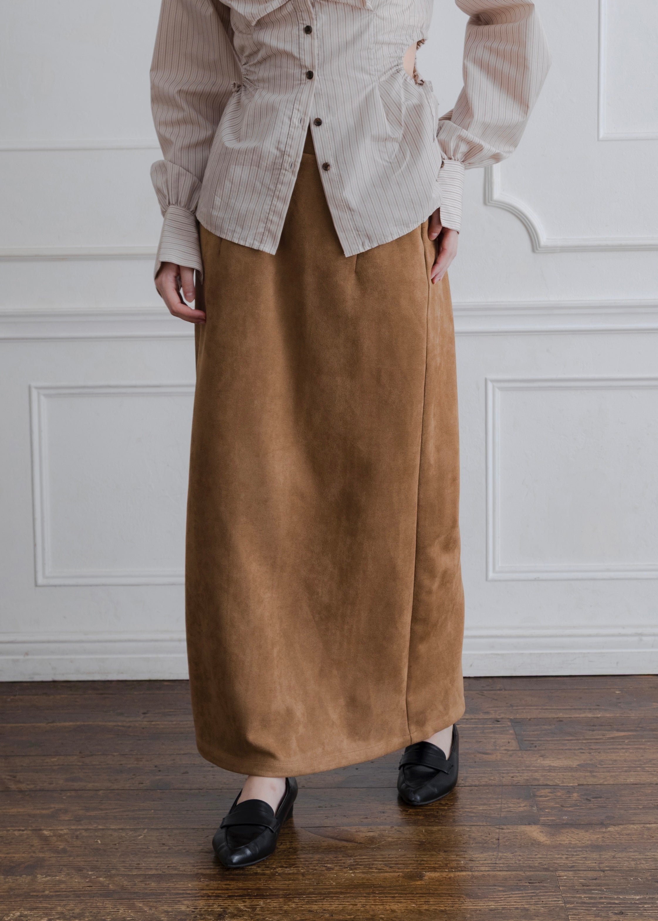 FAUX SUEDE SKIRT