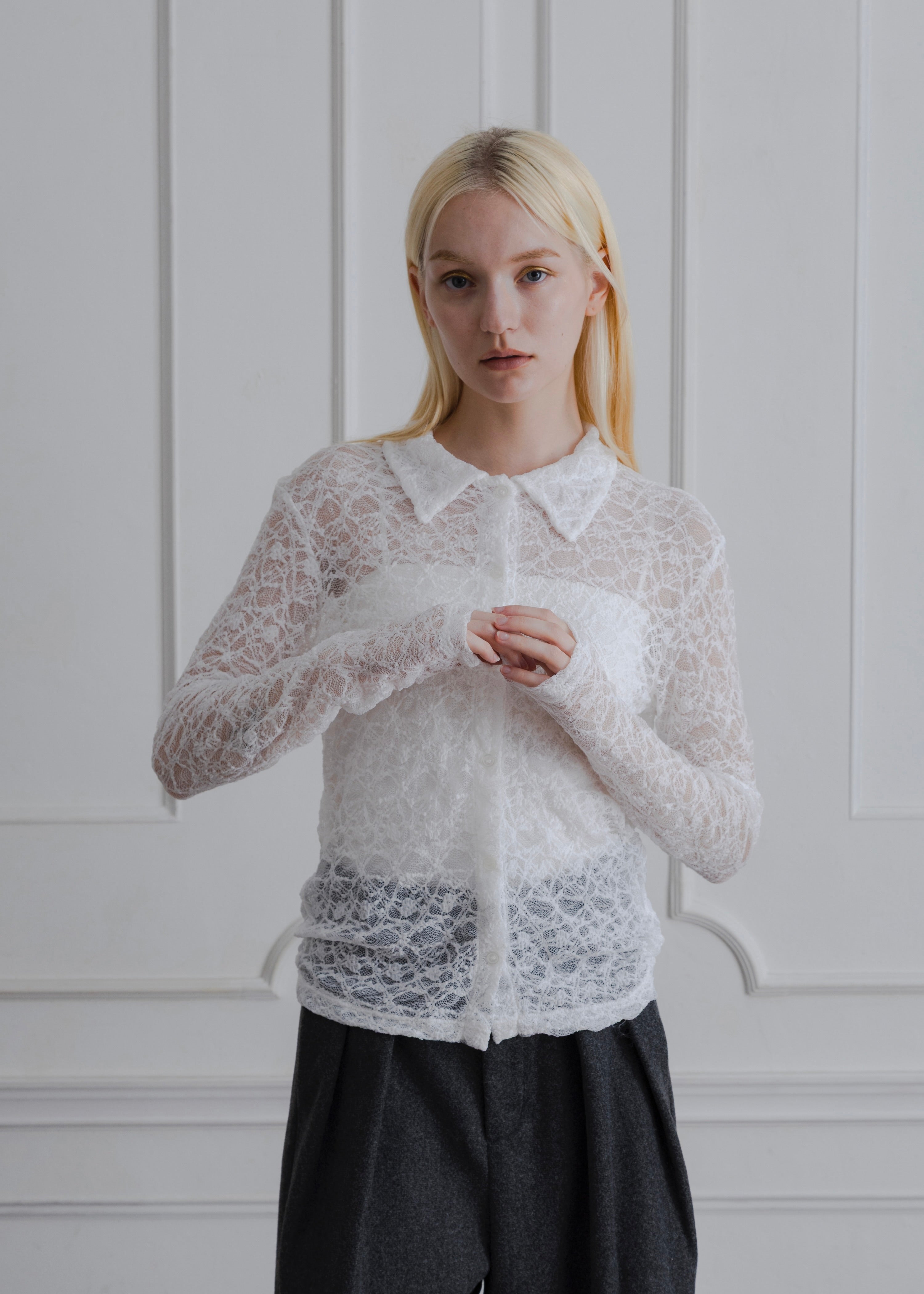STRETCH LACE SHIRT