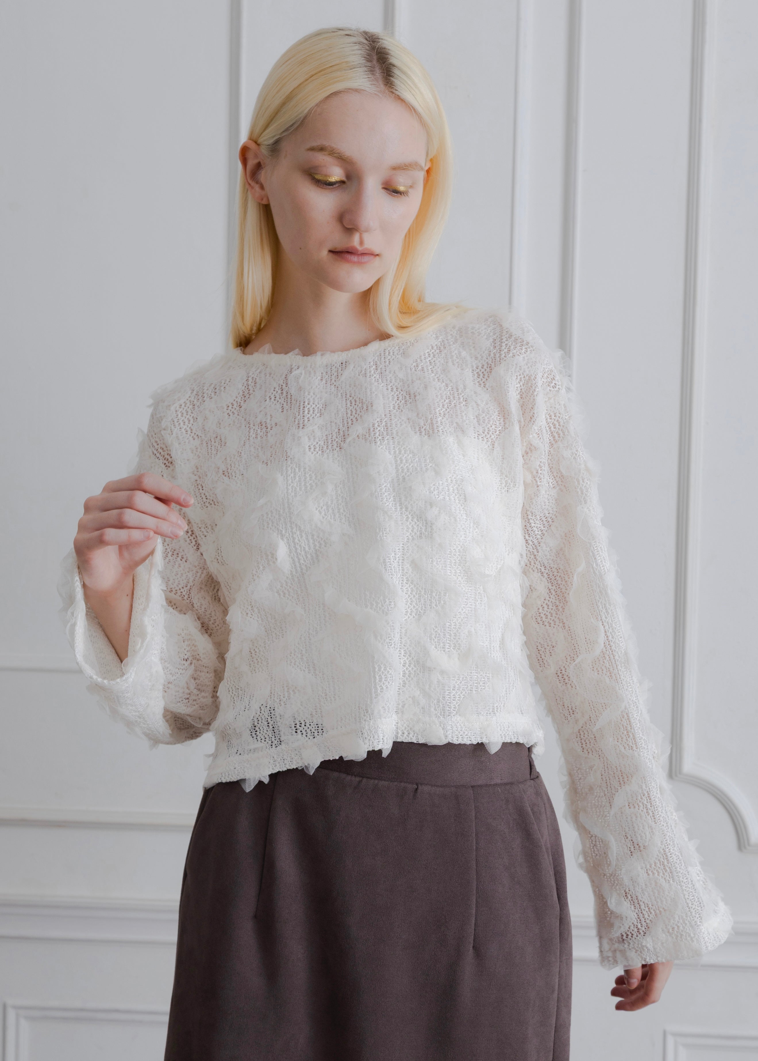 TULLE FRILL PULLOVER
