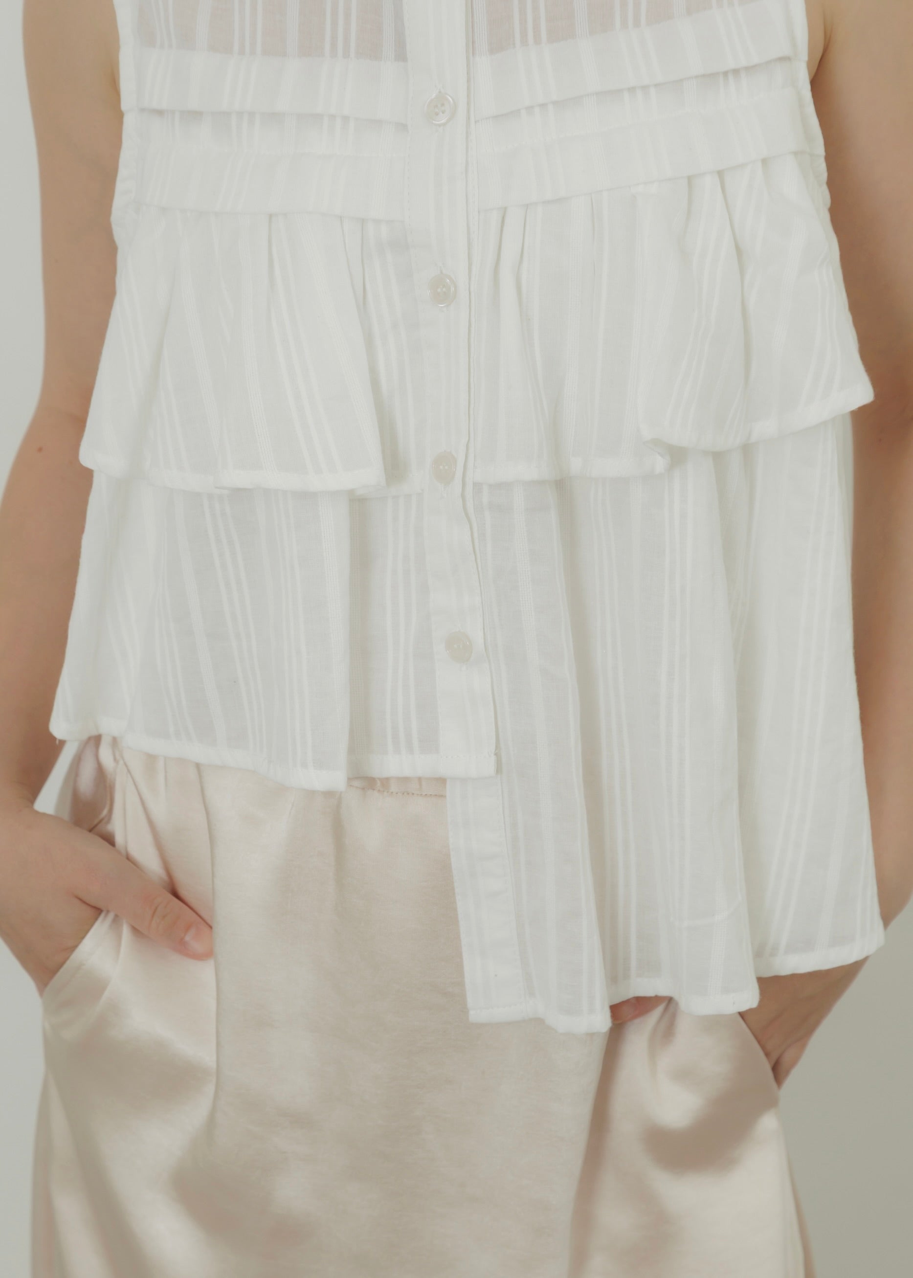 SHEER STRIPE BLOUSE