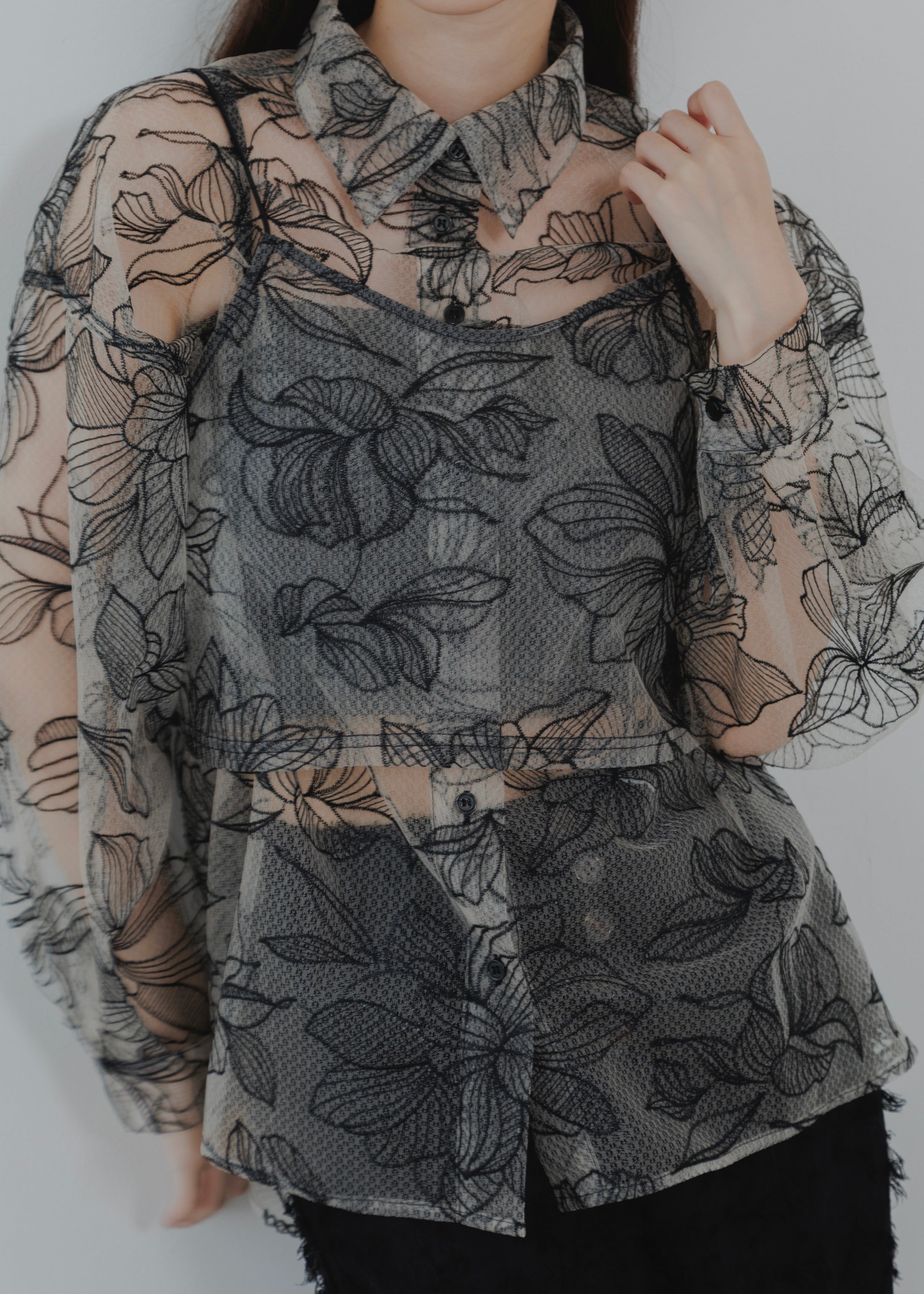 FLOWER TULLE CAMISOLE