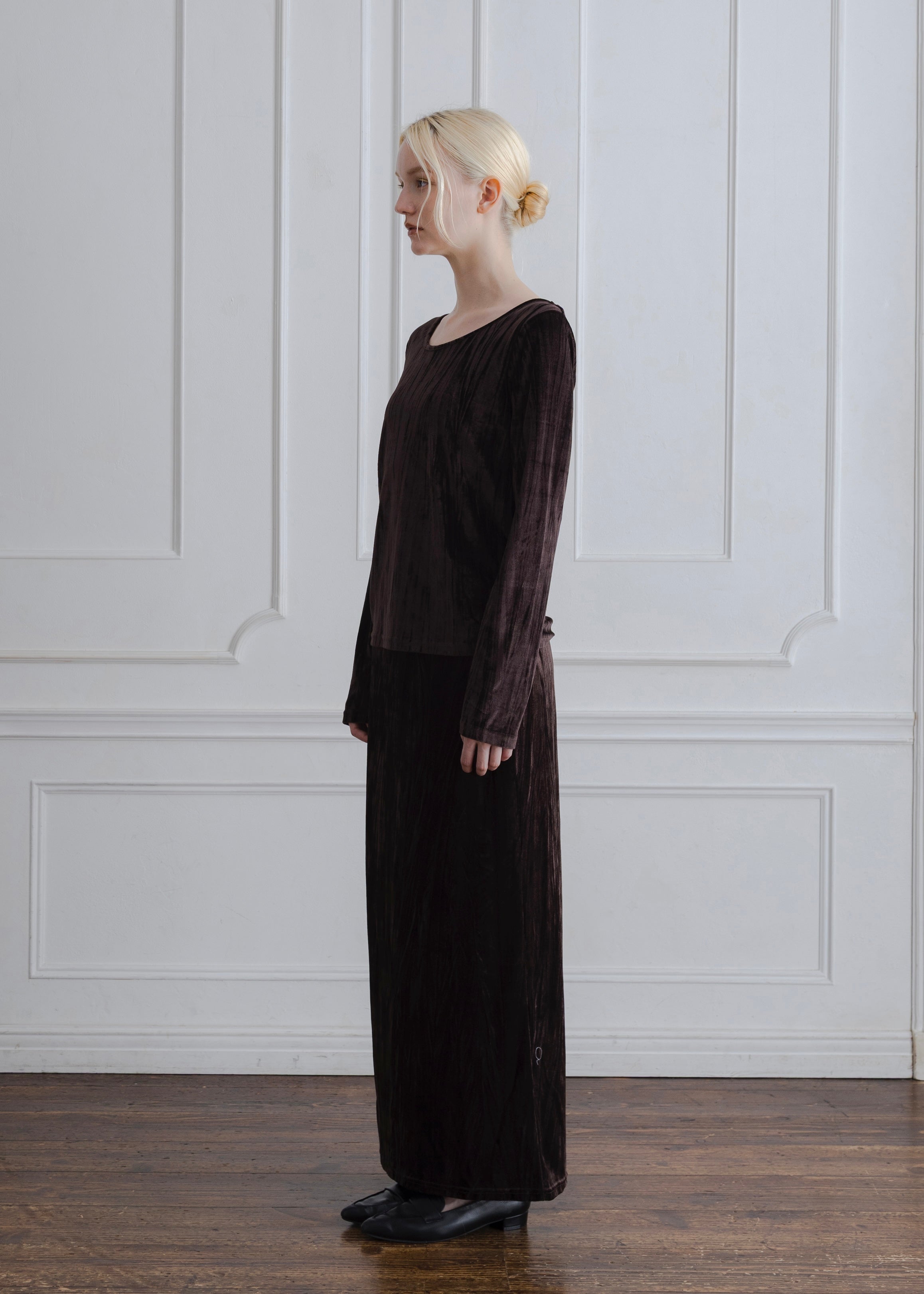 2WAY CRUSH VELOUR TOP