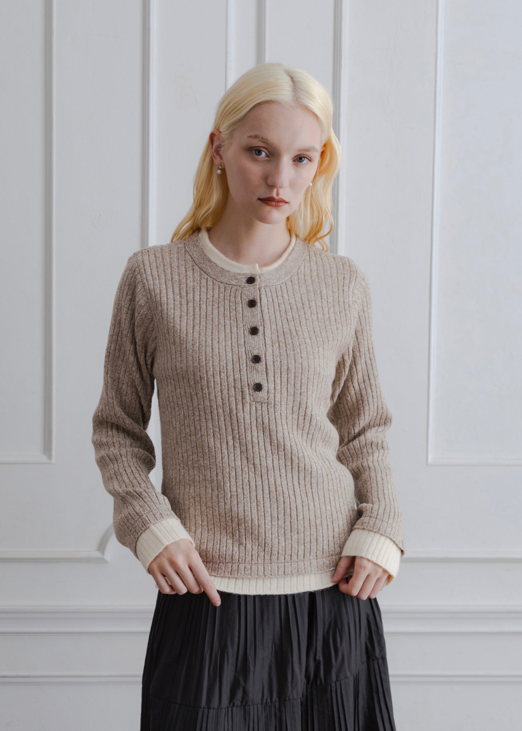 LAYERED MIX KNIT