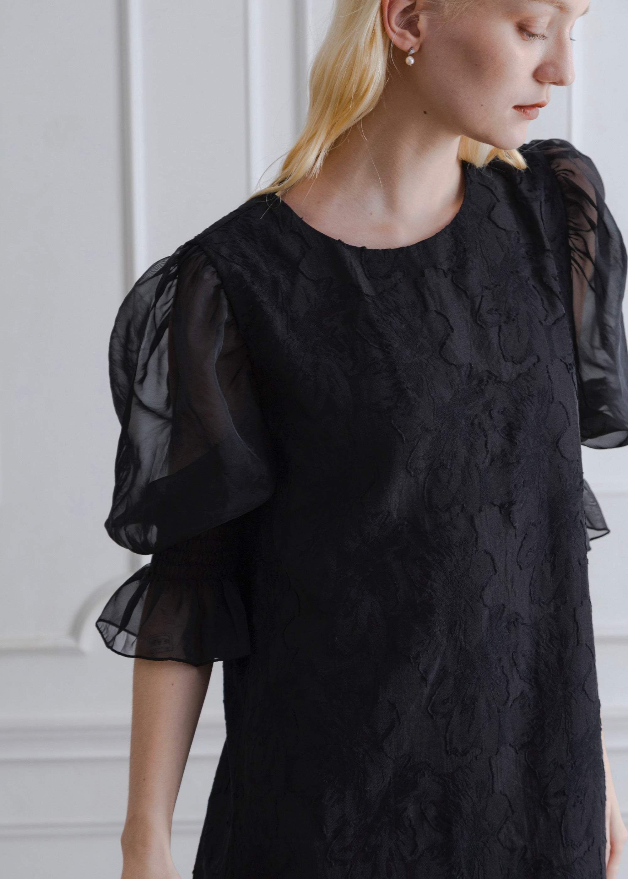 ORGANDY SLEEVE DRESS