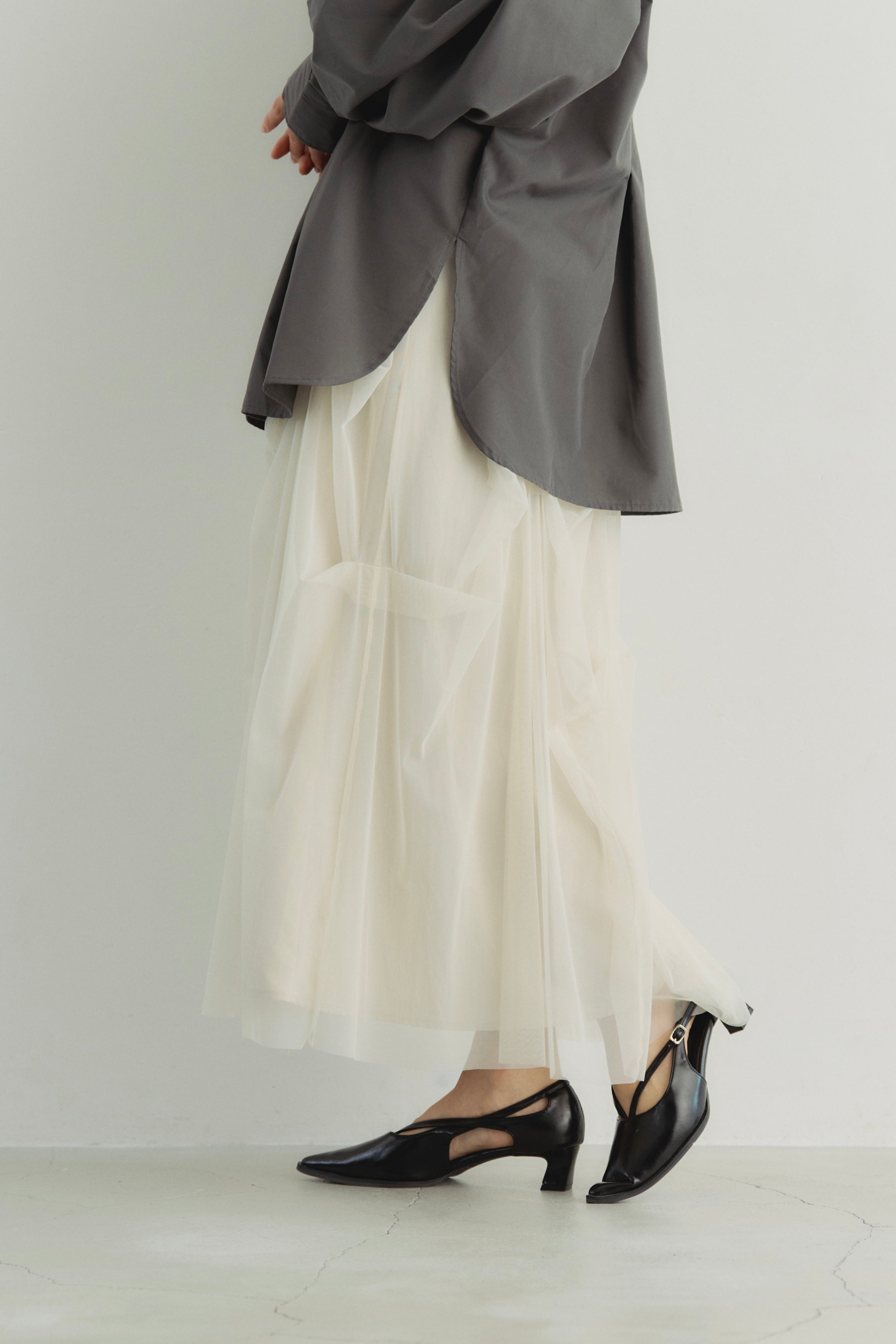 TULLE GATHER SKIRT