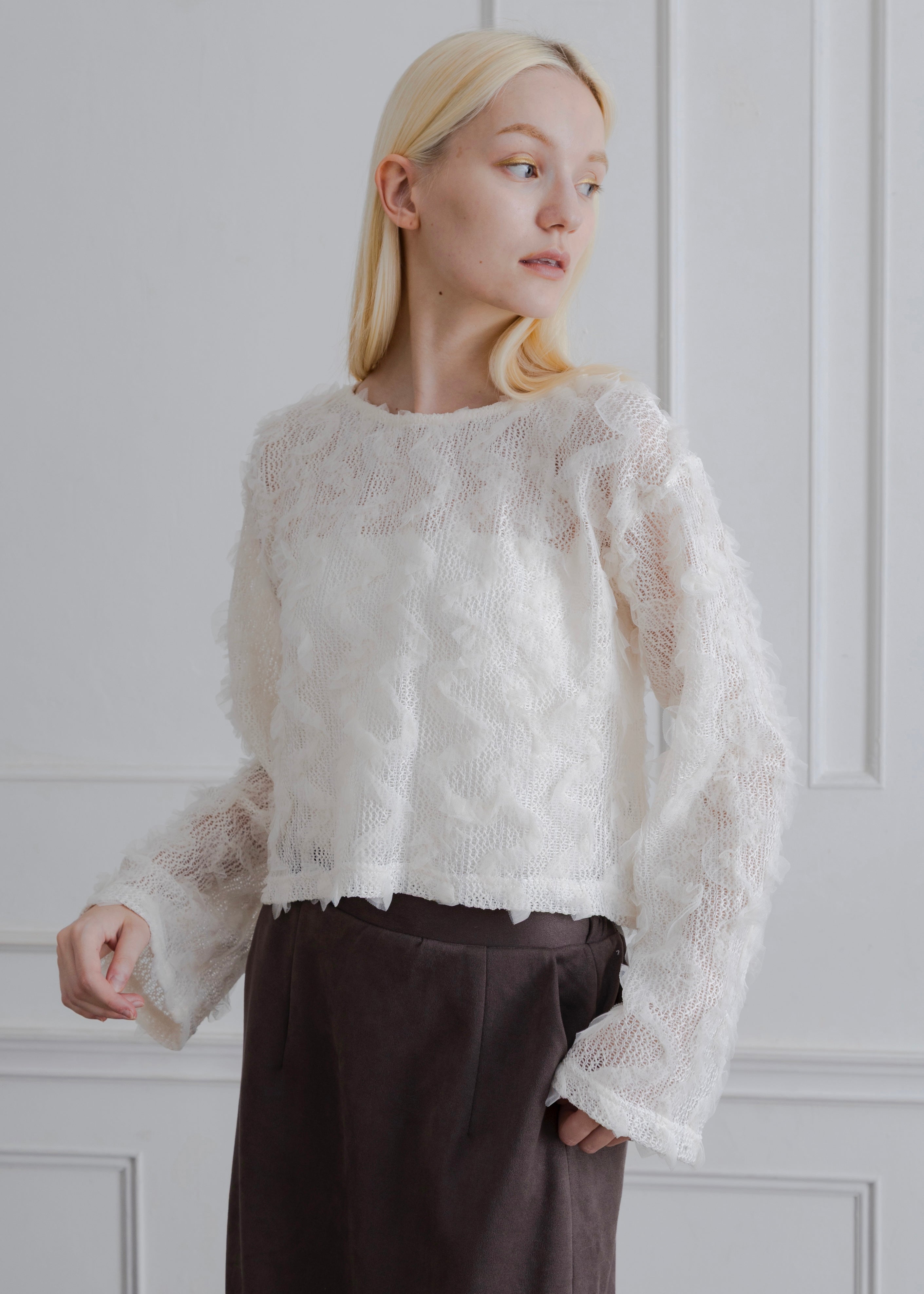 TULLE FRILL PULLOVER
