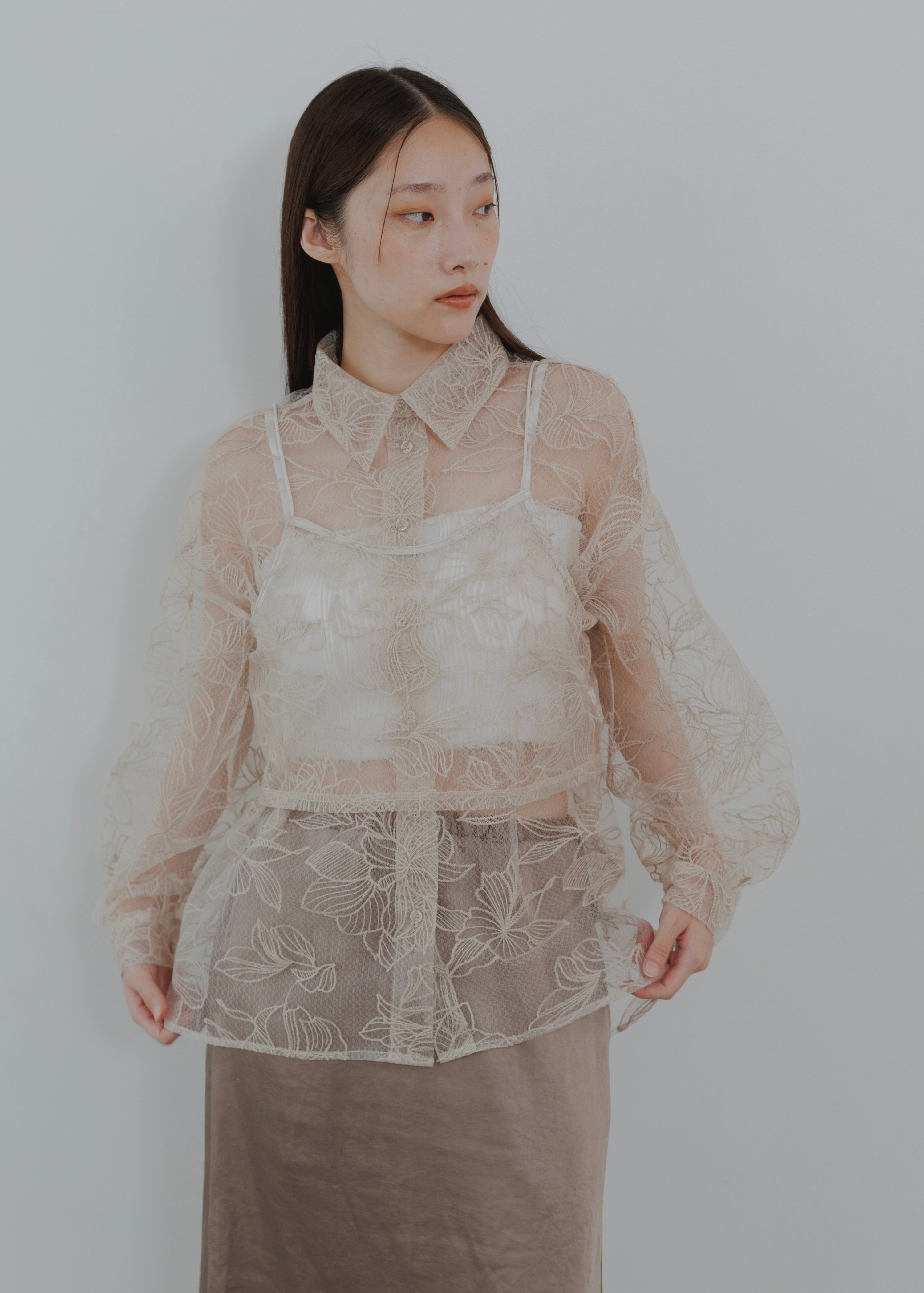 FLOWER TULLE CAMISOLE