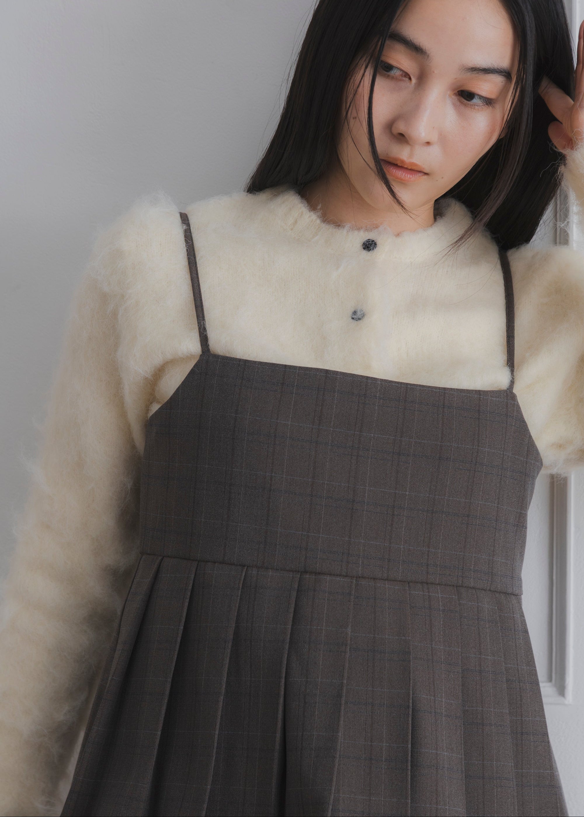 CHECK PLEATS CAMISOLE