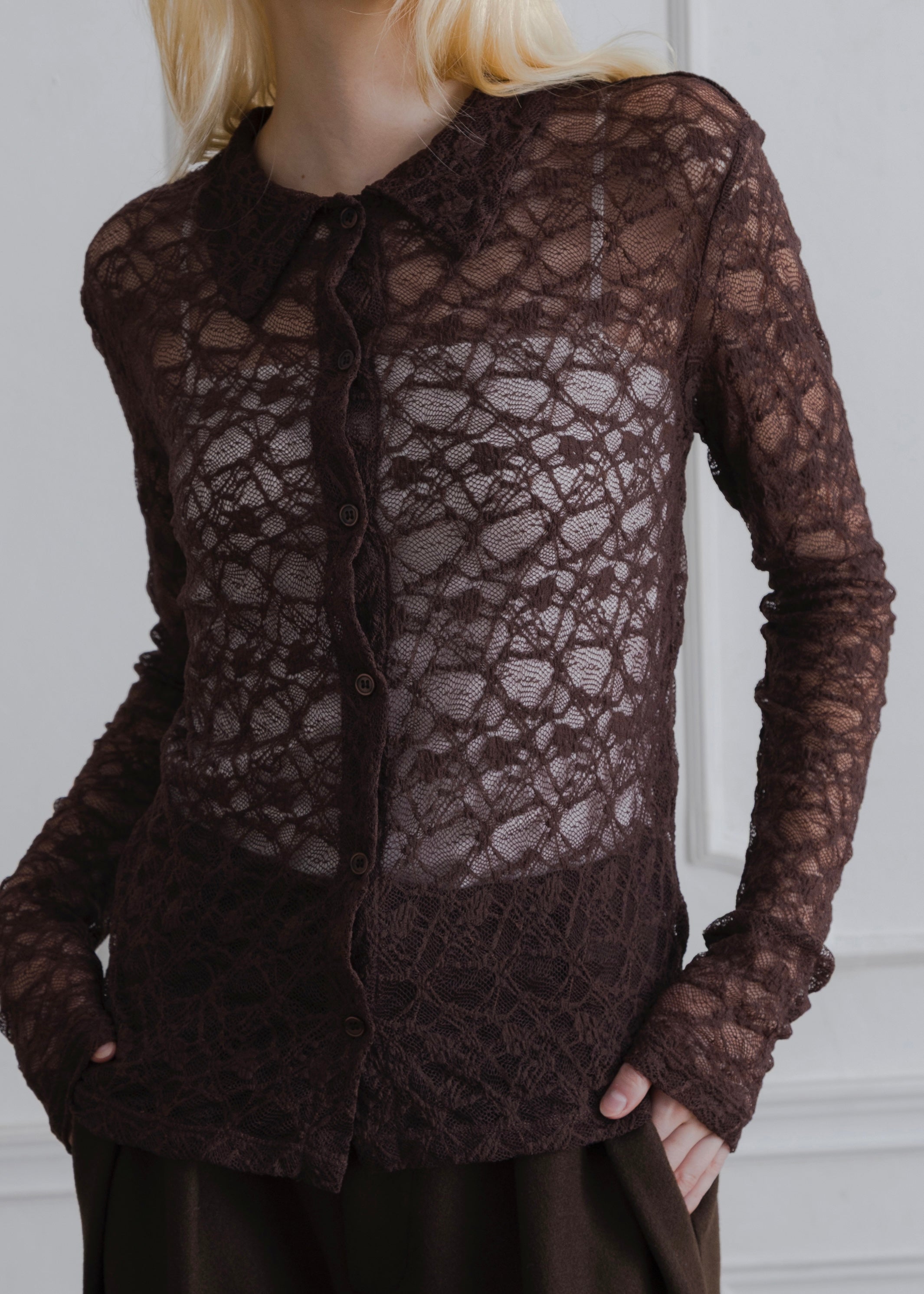 STRETCH LACE SHIRT