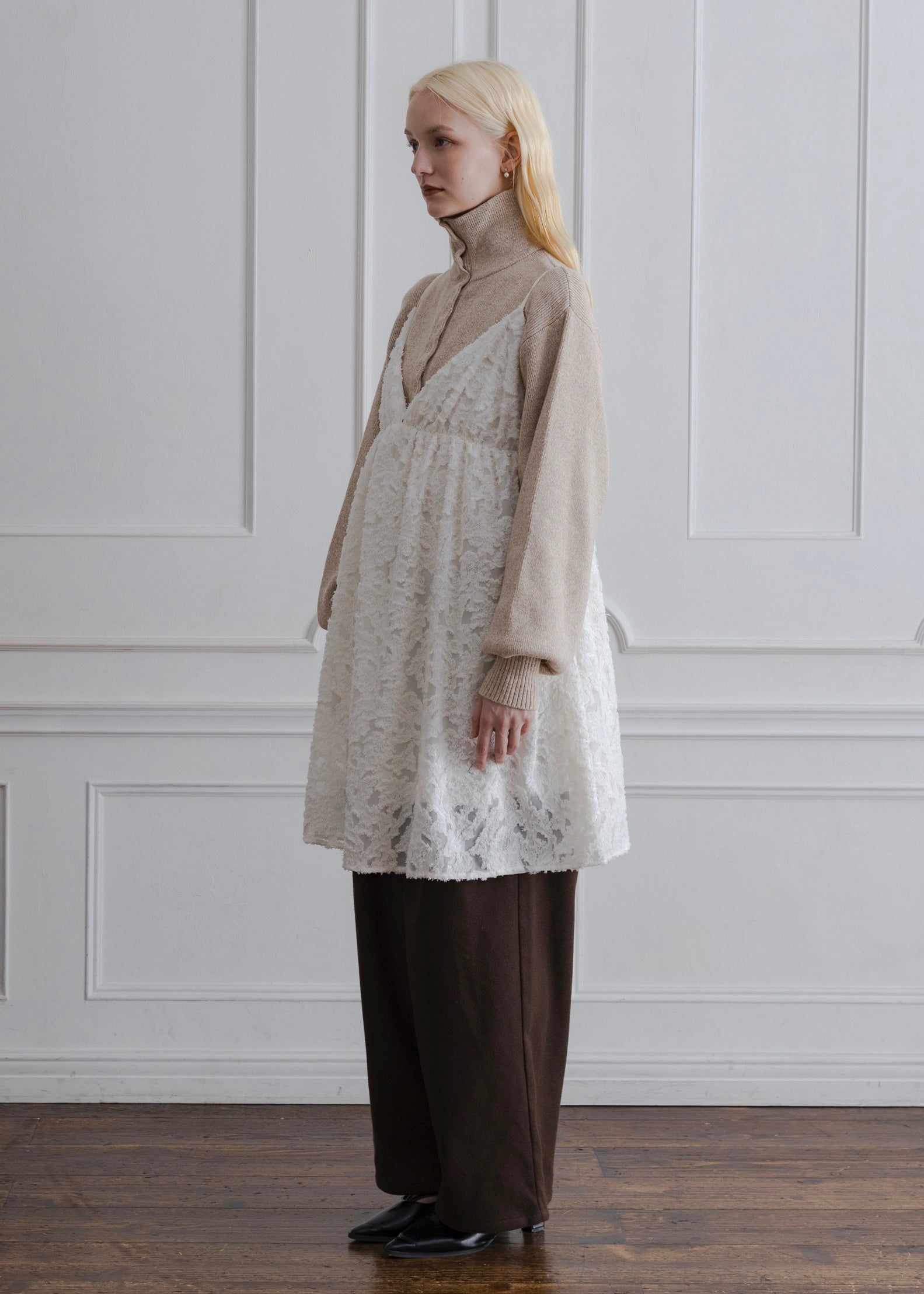 SHEER JACQUARD TUNIC CAMISOLE