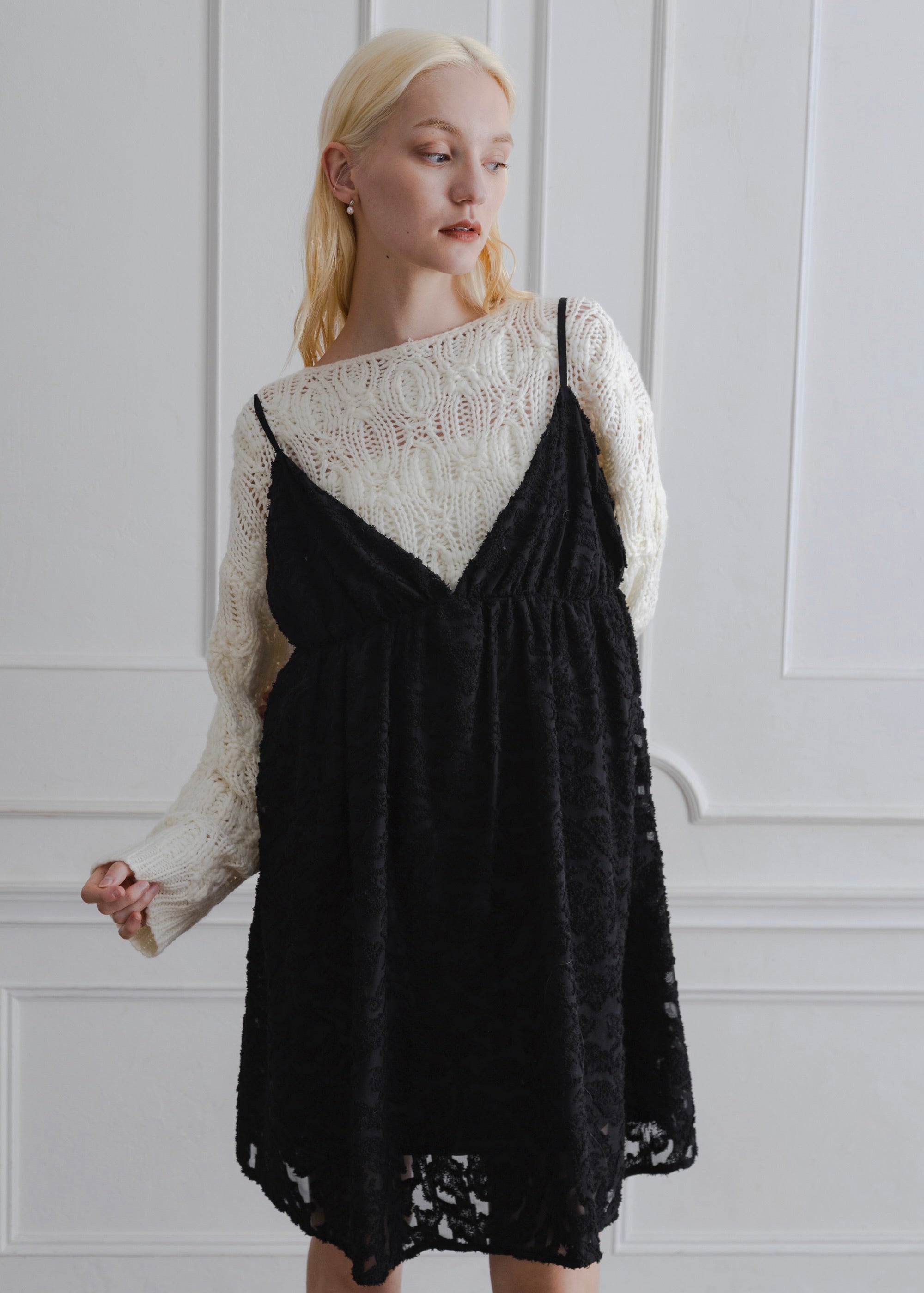 SHEER JACQUARD TUNIC CAMISOLE