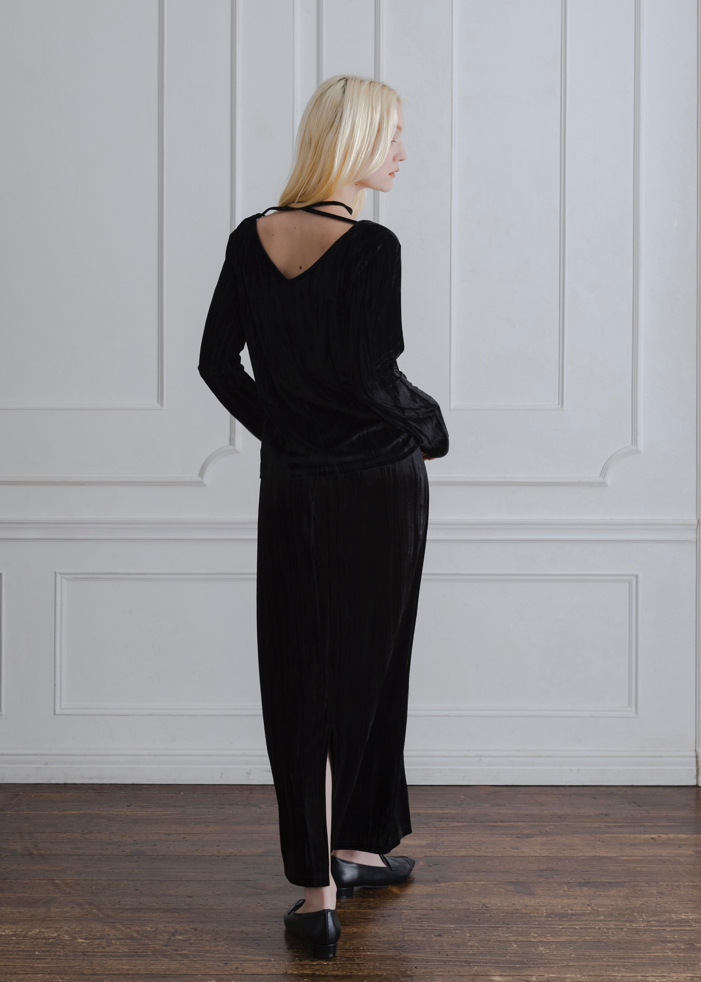 2WAY CRUSH VELOUR TOP