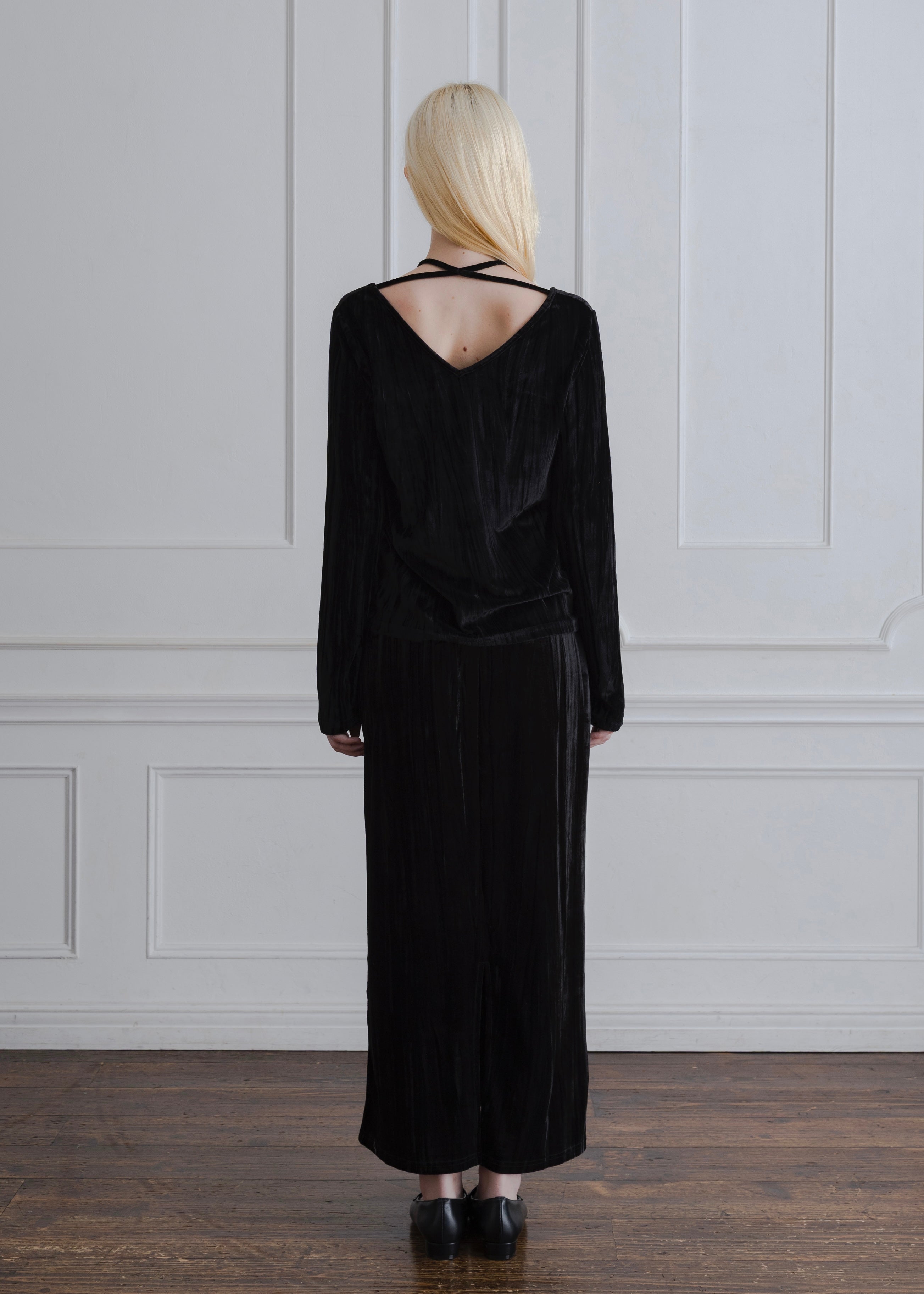 2WAY CRUSH VELOUR TOP