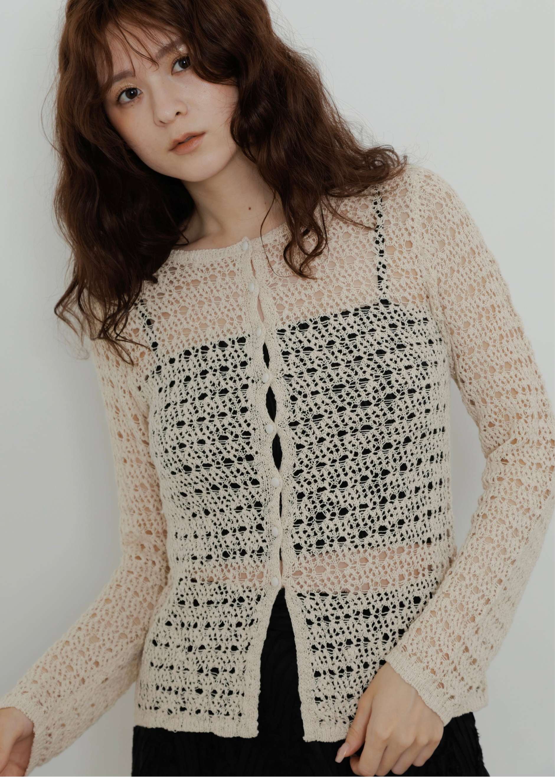 2WAY MESH CARDIGAN