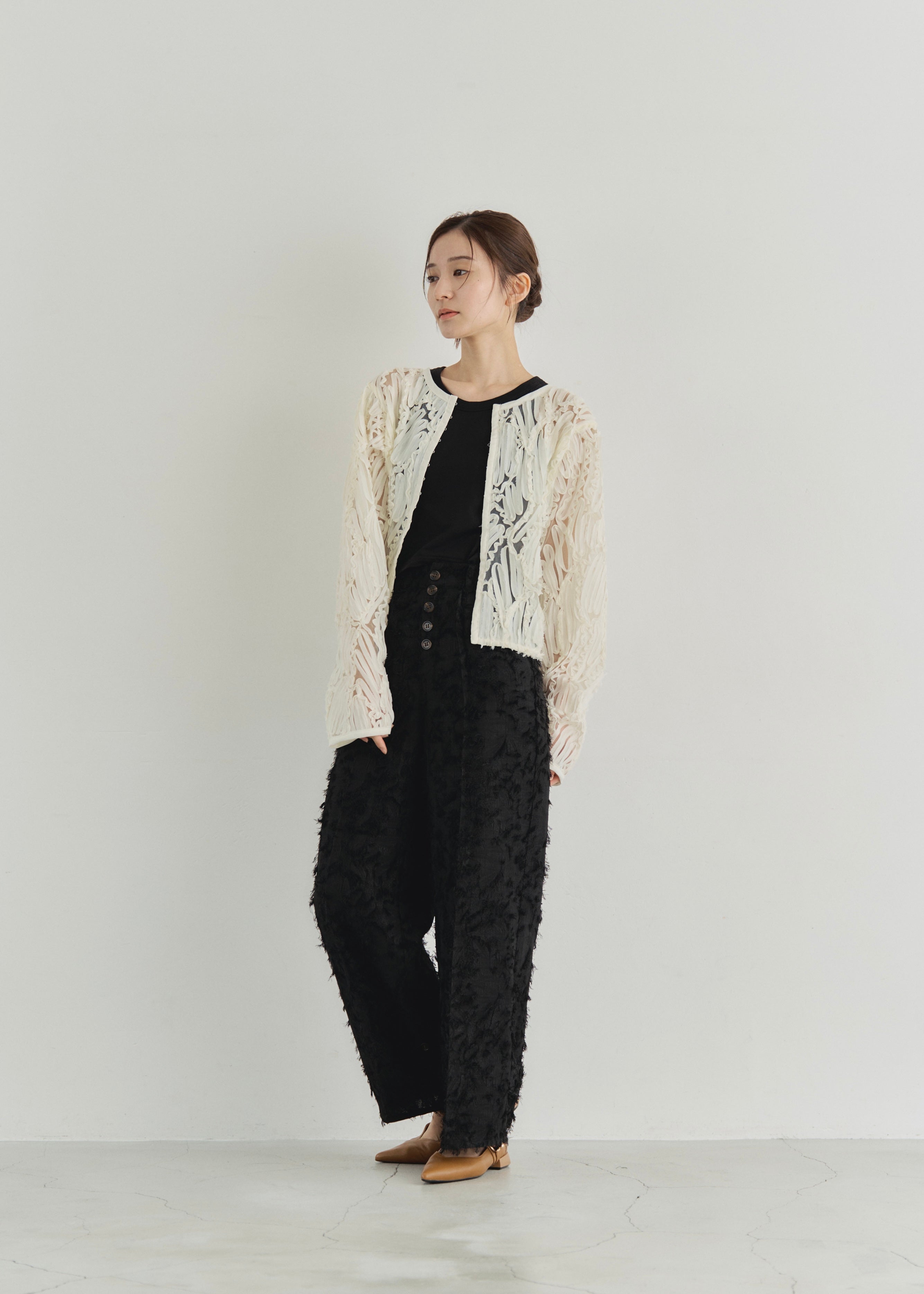 EMBROIDRED TULLE CARDIGAN