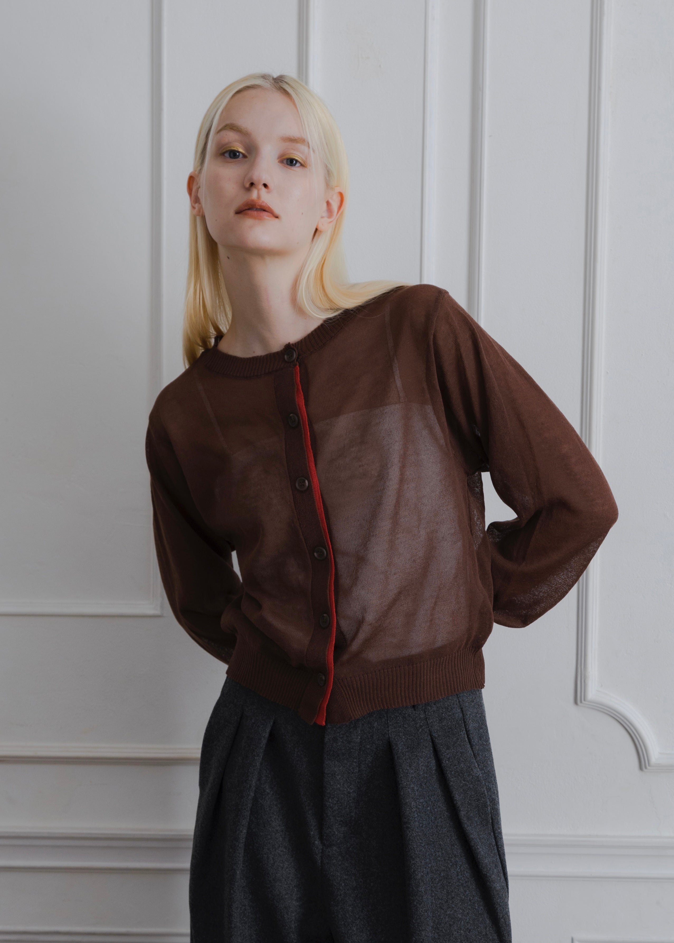 SHEER KNIT CARDIGAN