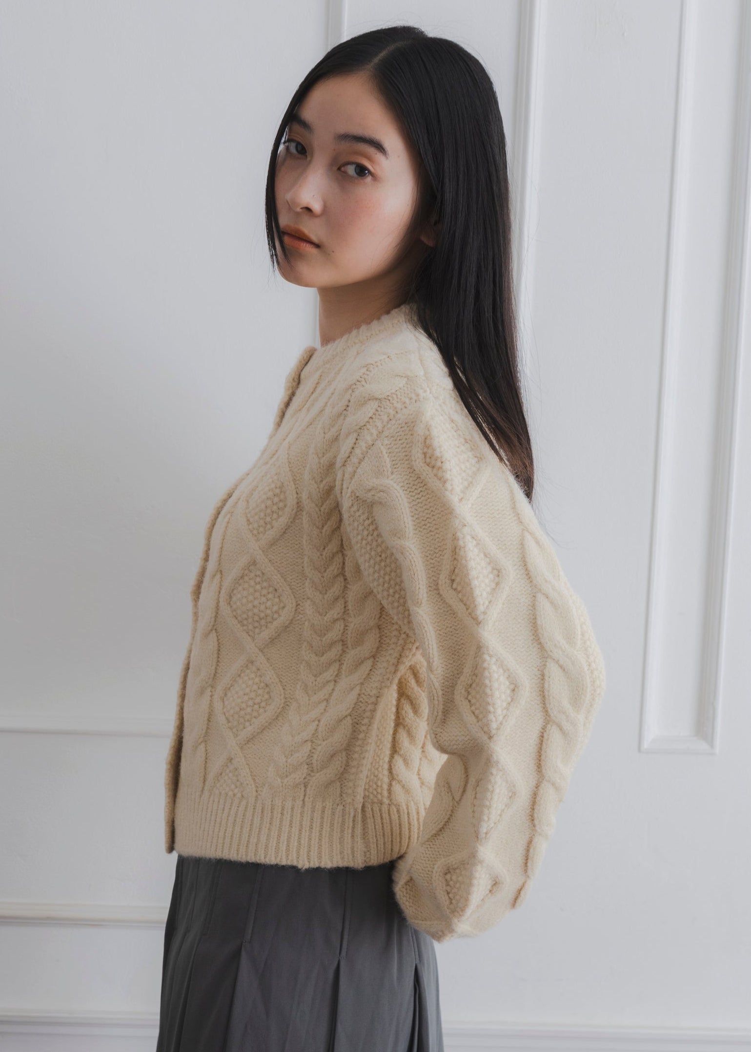 CABLE KNIT CARDIGAN