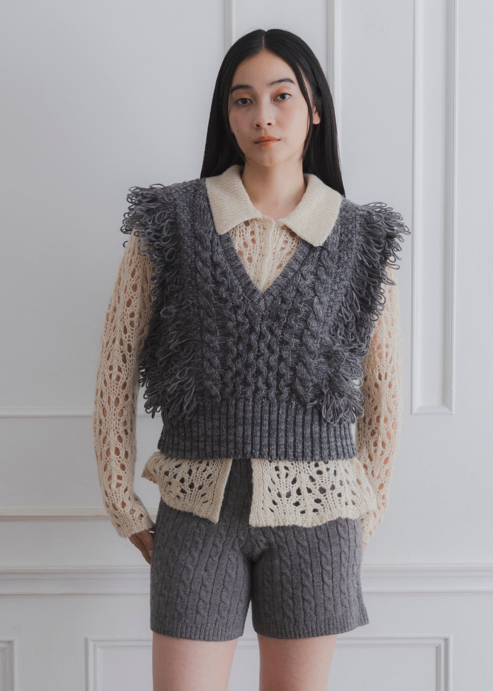 FRINGE KNIT VEST