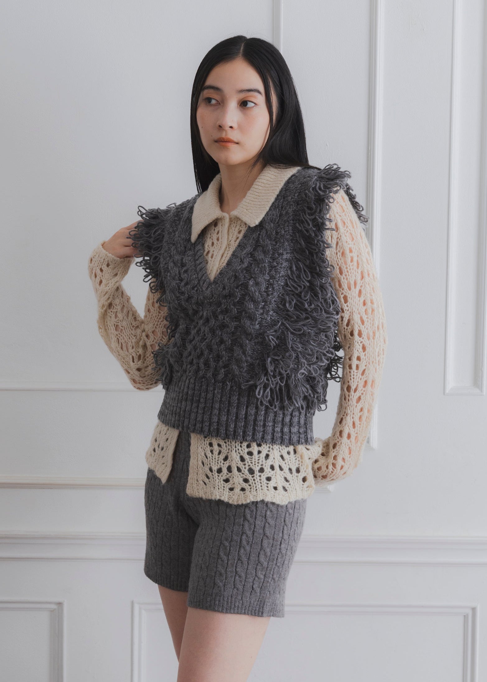 FRINGE KNIT VEST