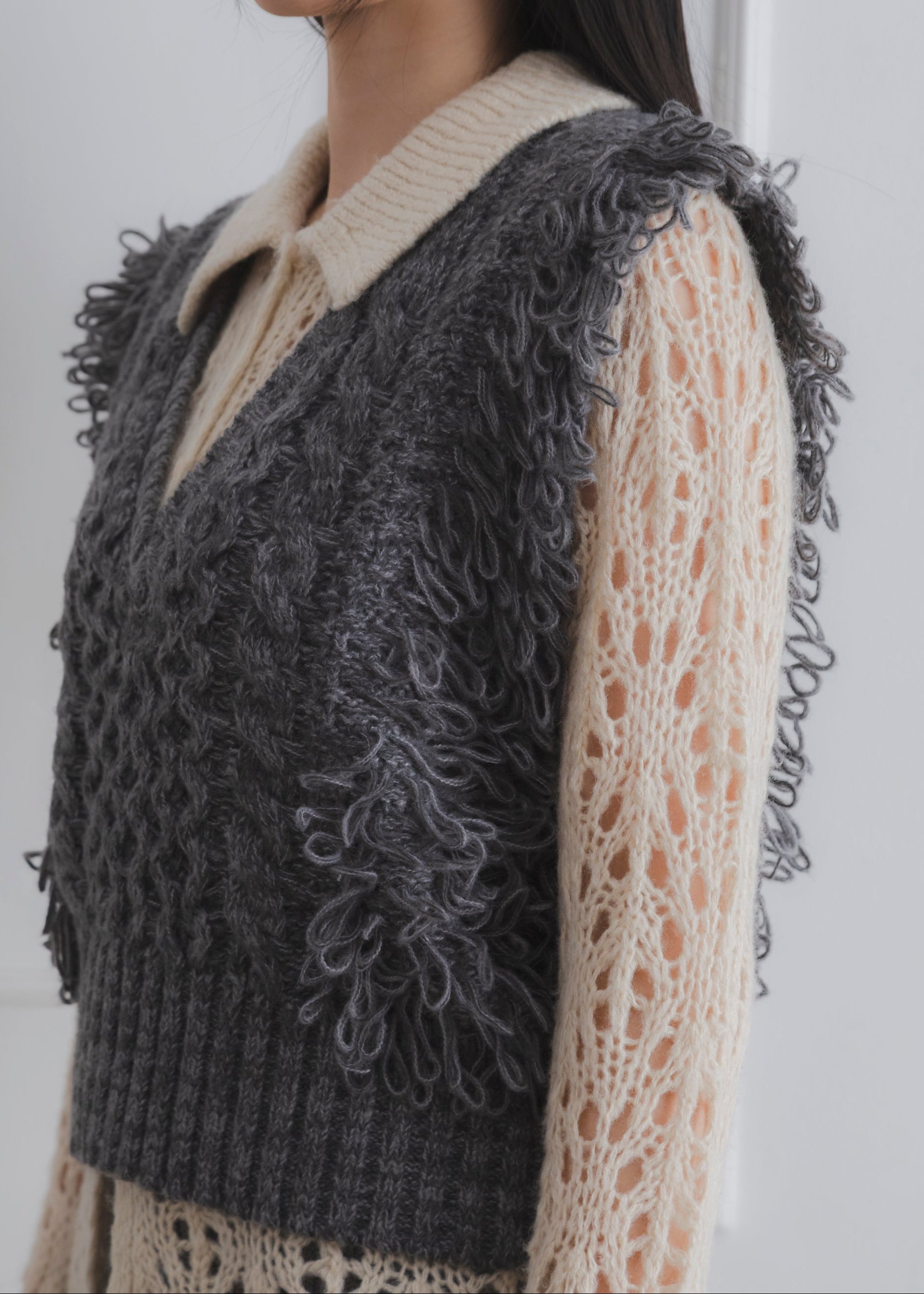 FRINGE KNIT VEST