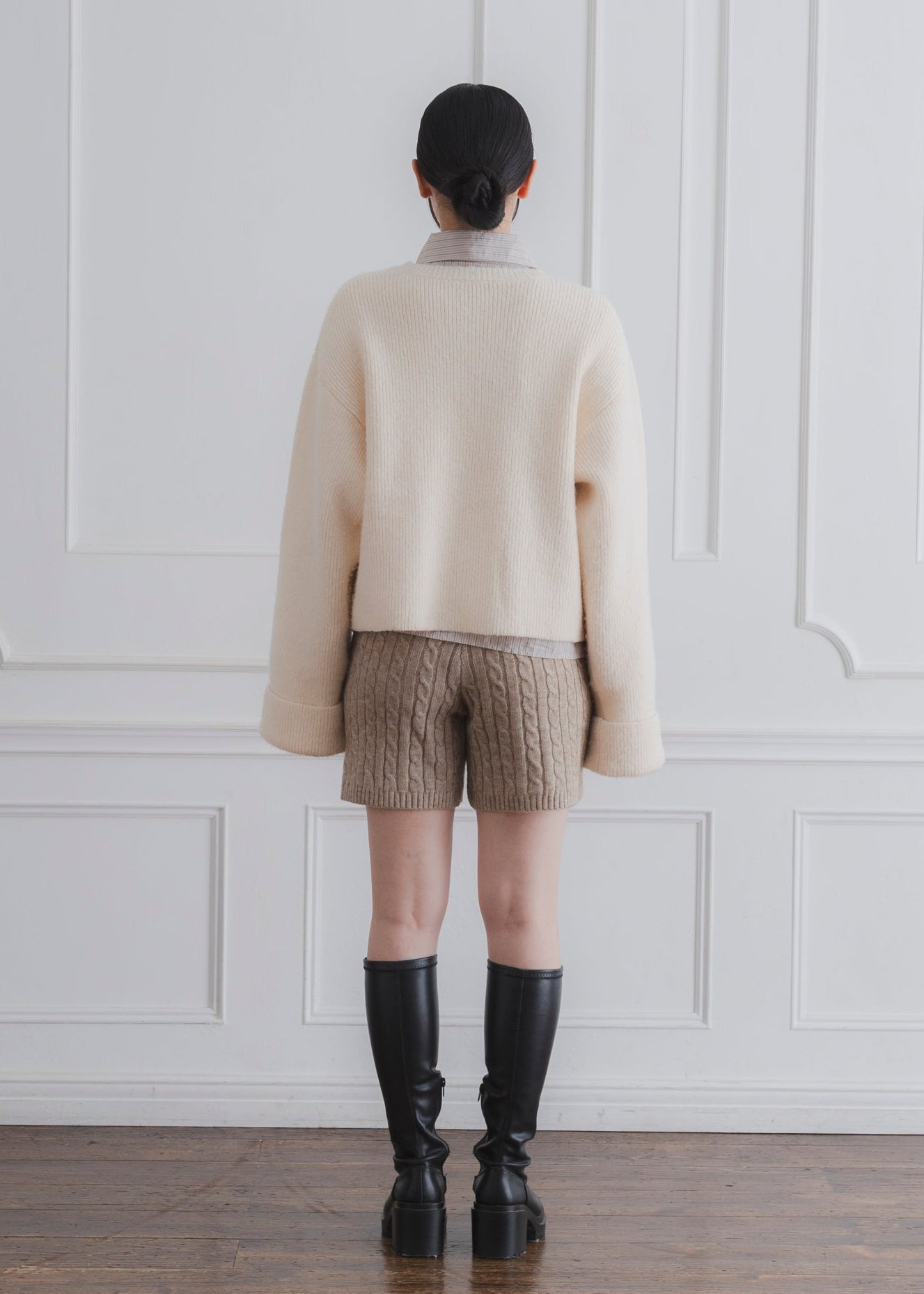 CABLE KNIT PANTS
