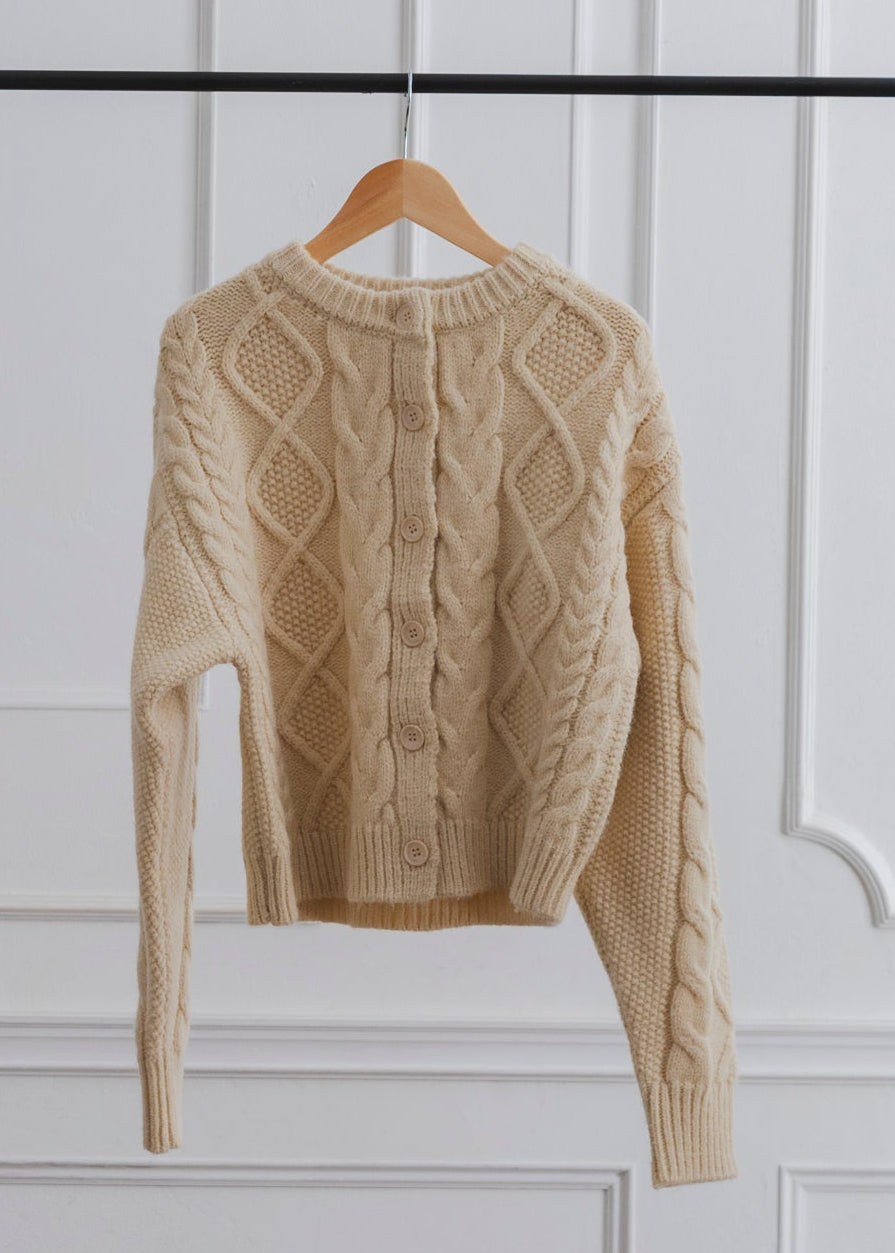 CABLE KNIT CARDIGAN